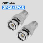 2PCS F-Model to BNC Connector, BNC Male to F-Model Female Jack 75 Ohm Coax Adapter for CCTV Camera Satellite Scanner RG6/RG59/RG58/SDI/HD SDI - Image 2